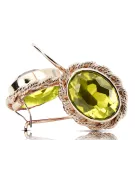 Gelber Peridot Originales Vintage-Roségold aus 14 Karat Ring Vintage vec007r